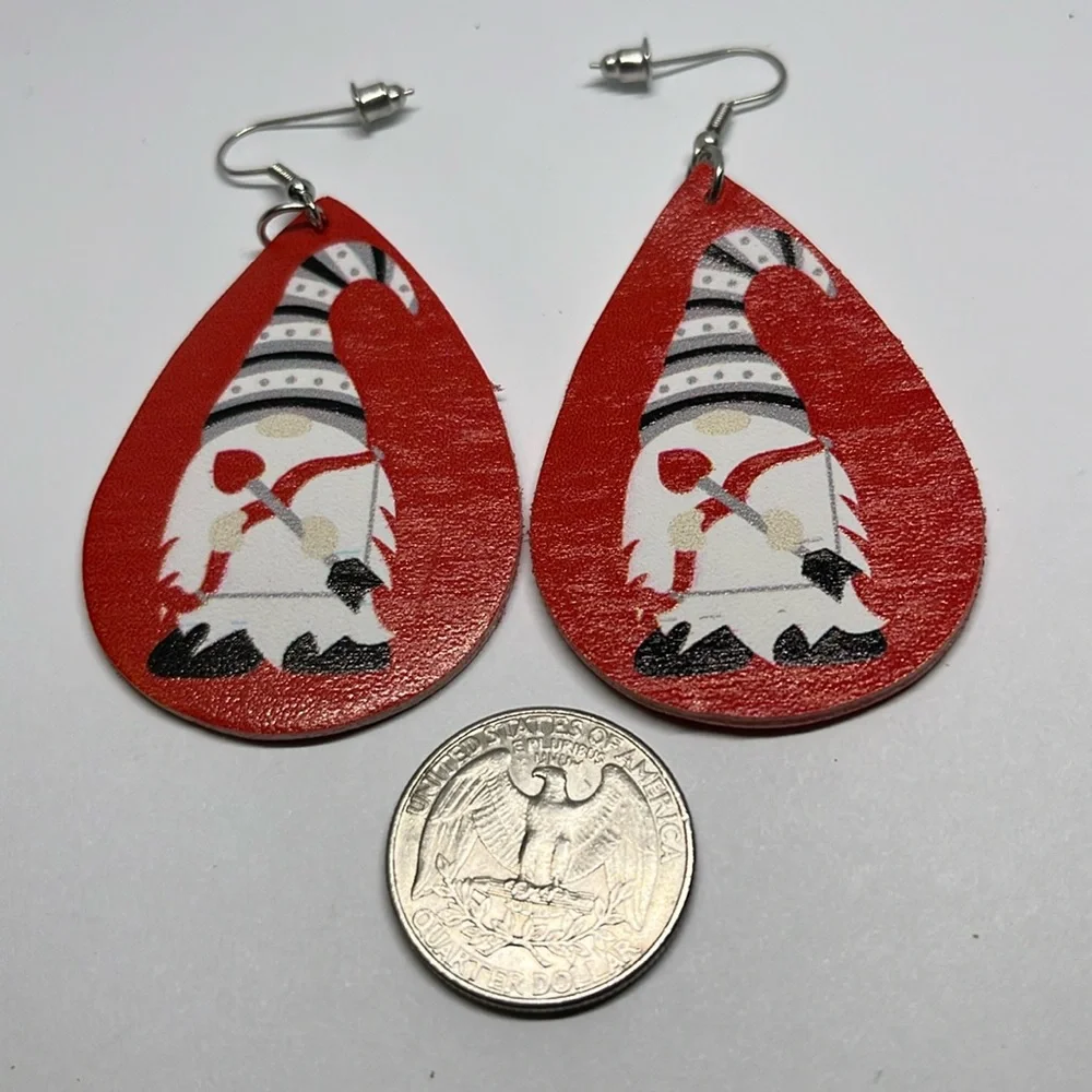 Earrings valentines dangle cute statement mom daughter gift‎ grandma gnome